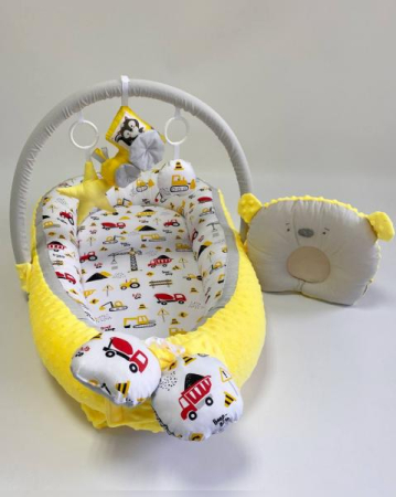Baby Nest - Babynest Plush MyKids 0119 Cars Yellow