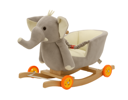 Promotii - Balansoar, 2 in 1, Functie de mergator, elefant, gri