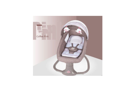 Balansoar electric 3 in 1, cu bluetooth, telecomanda, Mastela, Roz [12]