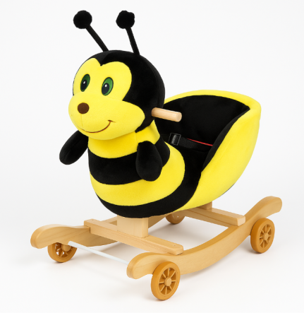 Balansoare si Leagane - Balansoar Pentru Bebelusi, Albinuta, Lemn + Plus, 60 x 34 x 45 Cm