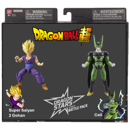 Jucarii - BANDAI SET 2 FIGURINE DRAGON BALL DRAGON STARS BATTLE PACK SUPER SAIYAN 2 GOHAN SI CELL