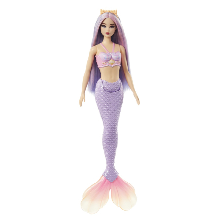 BARBIE DREAMTOPIA PAPUSA SIRENA CU PAR MOV SI COADA MOV [1]