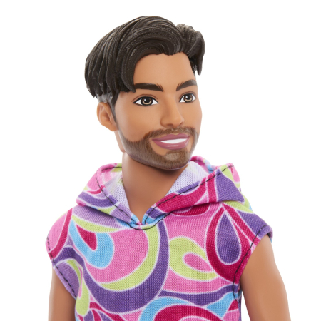 BARBIE PAPUSA BAIAT FASHIONISTAS BRUNET CU BARBA SI TRICOU CU GLUGA [4]