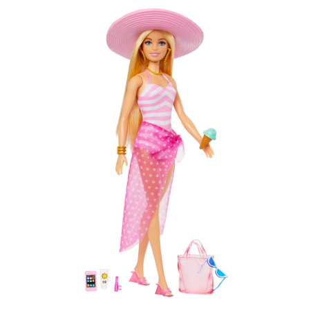 Papusi, plusuri, zane si figurine - BARBIE PAPUSA BARBIE LA PLAJA