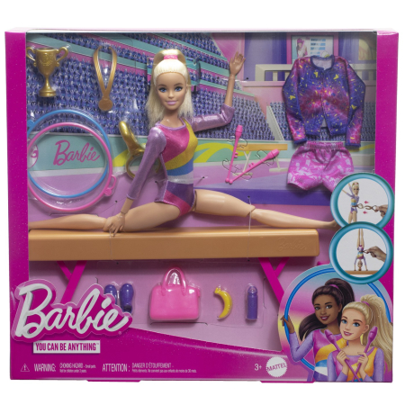 Papusi, plusuri, zane si figurine - BARBIE PAPUSA BARBIE YOU CAN BE GIMNASTA BLONDA