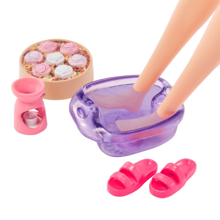 BARBIE SET DE JOACA CU ACCESORII PAPUSA BARBIE O ZI LA SPA [6]