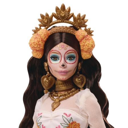 BARBIE SIGNATURE PAPUSA BARBIE DIA DE MUERTOS CU ROCHIE ALBA MOTIVE FLORALE [6]