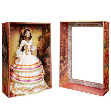 BARBIE SIGNATURE PAPUSA BARBIE DIA DE MUERTOS CU ROCHIE ALBA MOTIVE FLORALE [9]