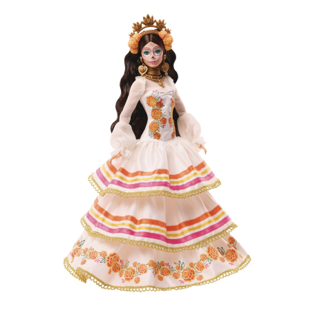 BARBIE SIGNATURE PAPUSA BARBIE DIA DE MUERTOS CU ROCHIE ALBA MOTIVE FLORALE [2]