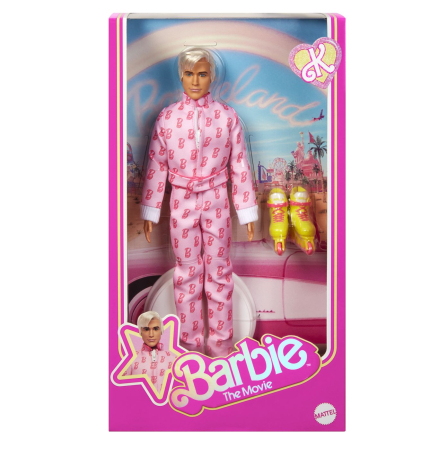 Jucarii - BARBIE THE MOVIE PAPUSA KEN CU PATINE CU ROTILE SI TINUTA ROZ