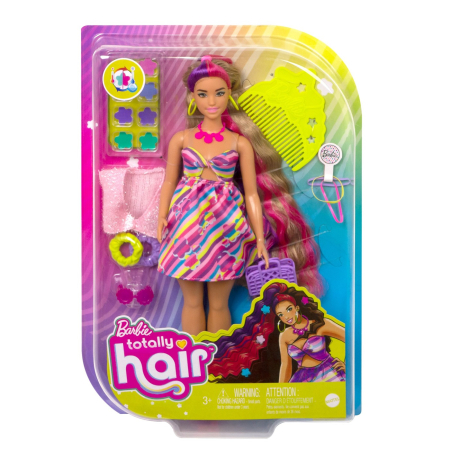Papusi, plusuri, zane si figurine - BARBIE TOTALLY HAIR PAPUSA BARBIE SATENA