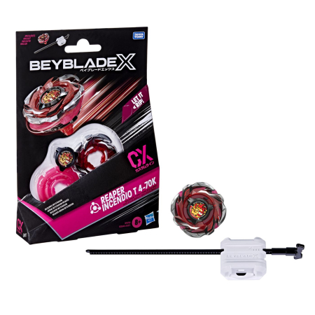 BEYBLADE X LET IT RIP SET LANSATOR SI ROATA REAPER INCENDIO T 4-70K [3]