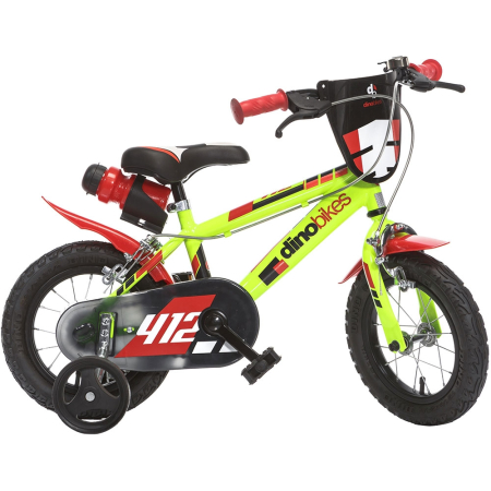 Trotinete si biciclete - Bicicleta copii Dino Bikes 12" 412 galben