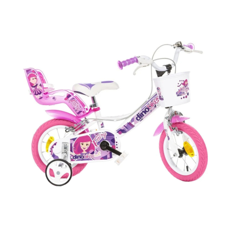 bubu-still.ro - Bicicleta copii Dino Bikes 12" Fairy alb