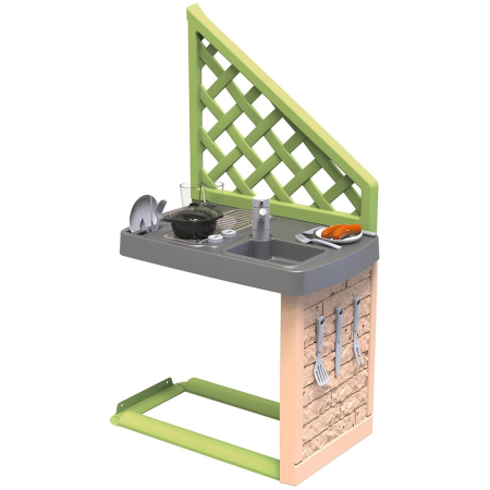 Birou copii - Bucatarie Smoby Life pentru casuta cu 17 accesorii