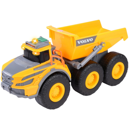 bubu-still.ro - Camion basculant Dickie Toys Volvo Articulated Hauler 23 cm cu lumini si sunete