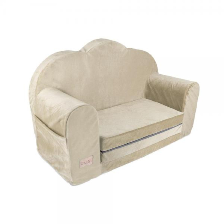 Fotolii copii - Canapea extensibila Klups catifea beige V110