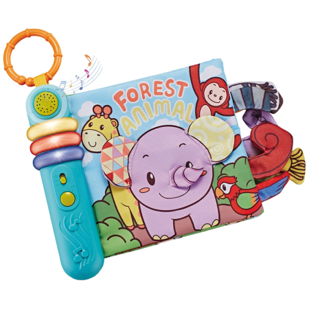 Jucarii - Carte senzoriala pentru copii Chipolino cu lumini si melodii Forest
