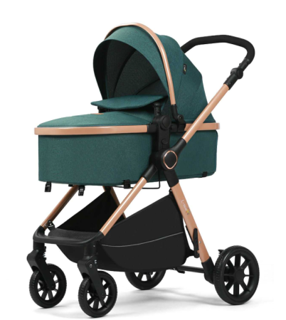 Carucior 2 in 1, Cu Suspensie,  Geanta inclusa, Strangere compacta, Maner reversibil, Green [1]