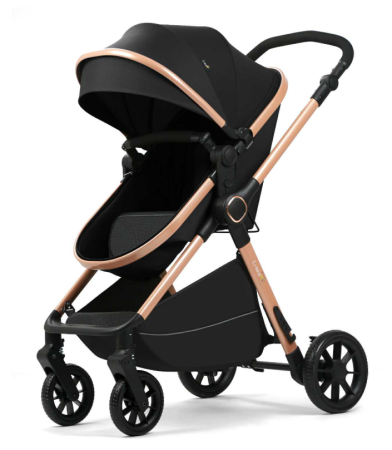 Carucior 2 in 1, Cu Suspensie, Geanta inclusa, Strangere compacta, Maner reversibil,  Black [1]