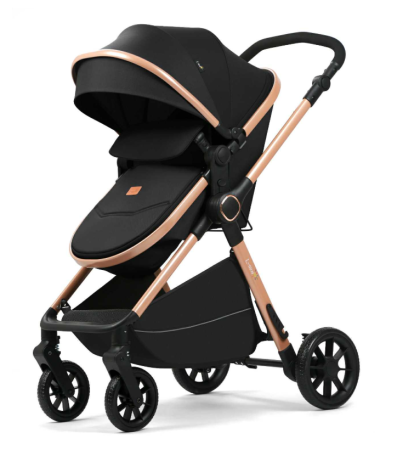 Carucior 2 in 1, Cu Suspensie, Geanta inclusa, Strangere compacta, Maner reversibil,  Black [3]