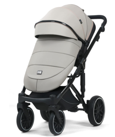 Carucior 3 in 1, 0-36 luni, Colectia Fizio-Lux, Piese distincte, Reversibil, Cu Suspensii, Husa de ploaie si insecte, Manusi de protectie, Eco-piele, Gri [1]