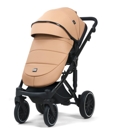 Carucior 3 in 1, 0-36 luni, Colectia Fizio-Lux, Piese distincte, Reversibil, Cu Suspensii, Husa de ploaie si insecte, Manusi de protectie, Eco-piele, Bej [2]