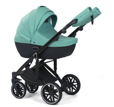 Carucior 3 in 1, 0-36 luni, Colectia Fizio-Lux, Piese distincte, Reversibil, Cu Suspensii, Husa de ploaie si insecte, Manusi de protectie, Eco-piele, Green [1]