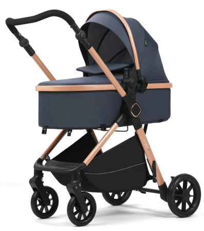 Carucior, 3 in 1, cu suspensii duble si landou reversibil, Element sustinere dublu, L-Sun, Albastru [2]