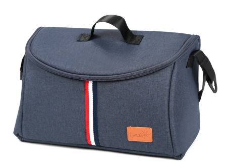 Carucior, 3 in 1, cu suspensii duble si landou reversibil, Element sustinere dublu, L-Sun, Albastru [3]