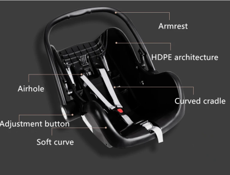 Carucior 3 in 1, Geanta de scutece, Suspensie dinamica, Bej Bicolor [4]