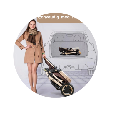 Carucior 3 in 1, Geanta de scutece, Suspensie dinamica, Bej Bicolor [2]