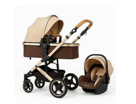 La plimbare - Carucior 3 in 1, Geanta de scutece, Suspensie dinamica, Belecoo