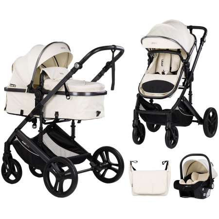 Pentru bebe - Carucior Chipolino Amore 3 in 1 cashmere