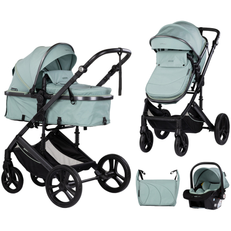 Pentru bebe - Carucior Chipolino Amore 3 in 1 matcha