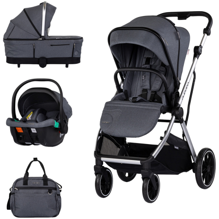Carucioare - Carucior Chipolino Aurora 3 in 1 charcoal