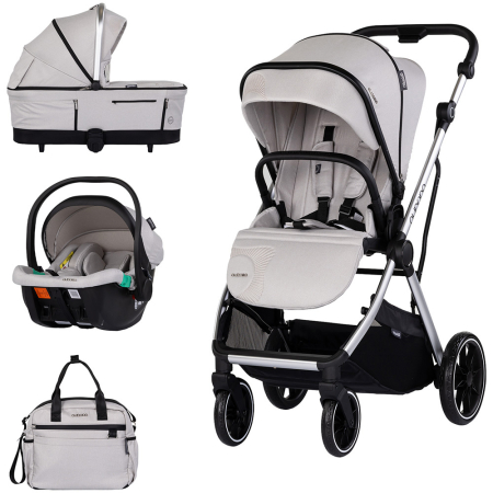 Carucioare - Carucior Chipolino Aurora 3 in 1 platinum