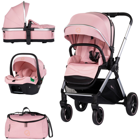 Carucioare - Carucior Chipolino Euphoria 3 in 1 powder pink