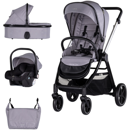Carucioare - Carucior Chipolino Marbella 3 in 1 cloud grey