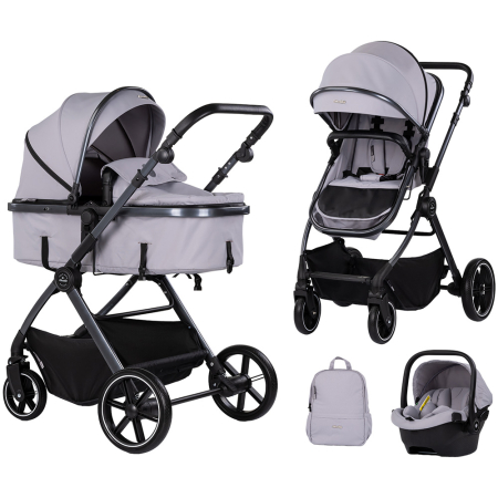 Carucioare - Carucior Chipolino Pearl 3 in 1 platinum