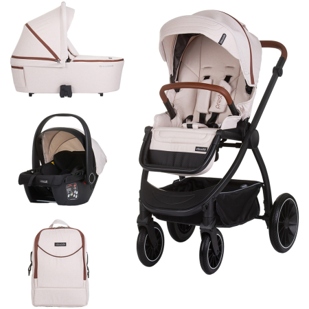 Pentru bebe - Carucior Chipolino Prestige 3 in 1 biscotta