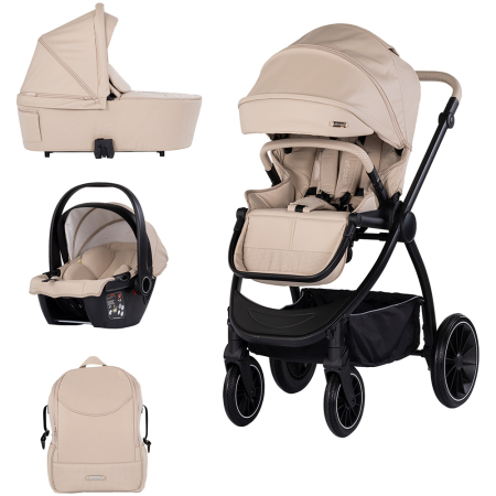 Pentru bebe - Carucior Chipolino Prestige 3 in 1 latte