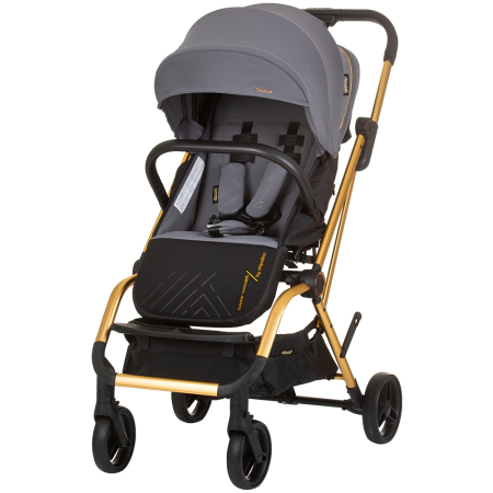 Carucior 2 in 1 - Carucior Chipolino Twister granite cu sezut rotativ