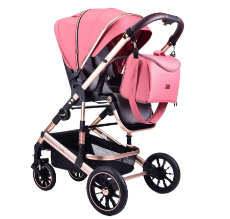 Carucior copii, 0-3 ani, Cu suspensii, Landou reversibil, Pozitie de somn, Red [1]