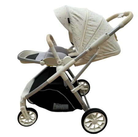 Carucior copii, 0-36 luni, sarcina maxima 22 kg, Landou reversibil, Colectie Lux, Alb unt [3]