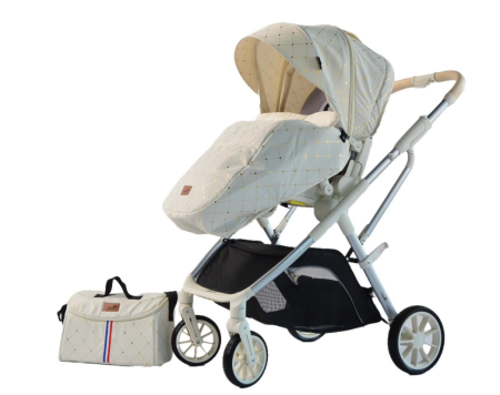 Carucior copii, 0-36 luni, sarcina maxima 22 kg, Landou reversibil, Colectie Lux, Alb unt [2]