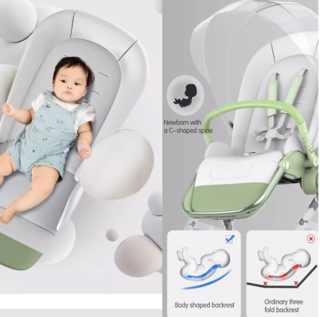 Carucior copii, 0-36 luni, sarcina maxima 22 kg, Landou reversibil, Colectie Lux, Gri [6]