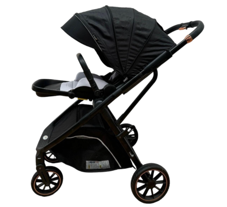 Carucior copii, 0-36 luni, sarcina maxima 22 kg, Landou reversibil, Colectie Lux, Negru [1]