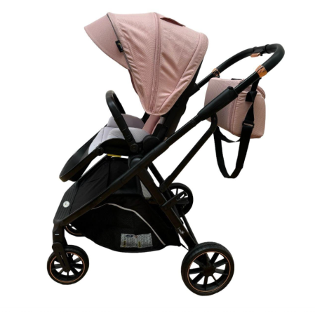 Carucior copii, 0-36 luni, sarcina maxima 22 kg, Landou reversibil, Colectie Lux, Roz [2]