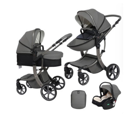 Pentru bebe - Carucior copii, 3 in 1, colectia Luxury, Gri